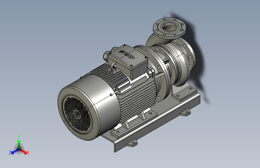 南方泵 NIS125-100-200-37-00装配体 主视图