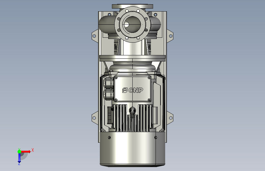 南方泵 NIS125-100-200-37-00装配体 俯视图