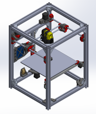 3D打印机，挤出机是带40×40×20断热风扇(印刷PLA时不堵塞喷嘴)的后燃器，内部装有BLtouch