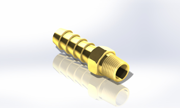 直黄铜软管连接器宝塔接头