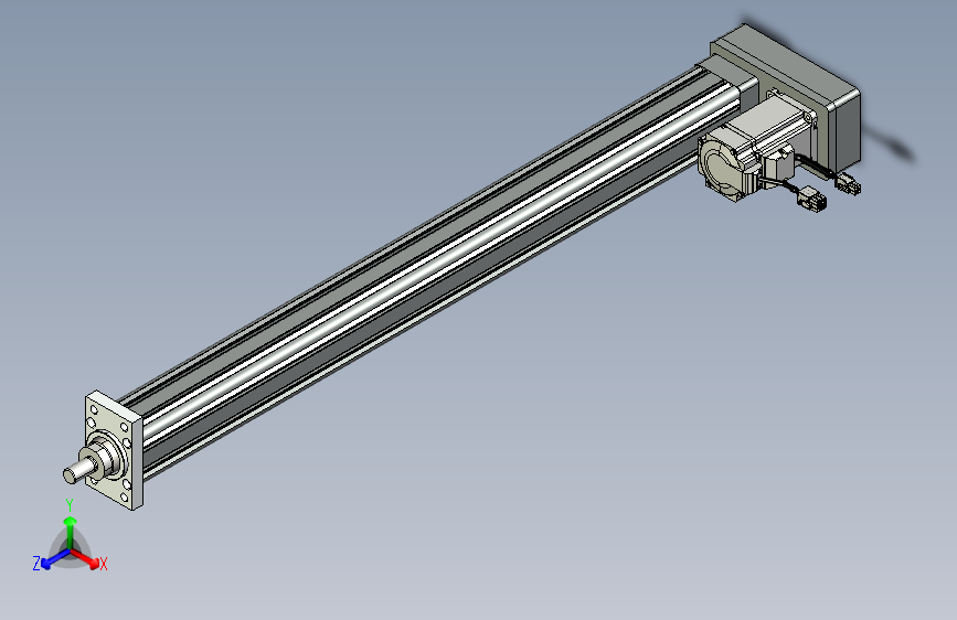 折返式电缸行程700mm+前法兰+外螺纹