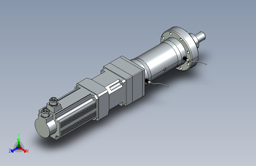 直线式190行程100mm+前法兰+外螺纹