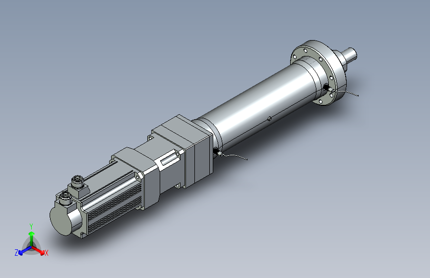 直线式190行程400mm+前法兰+外螺纹