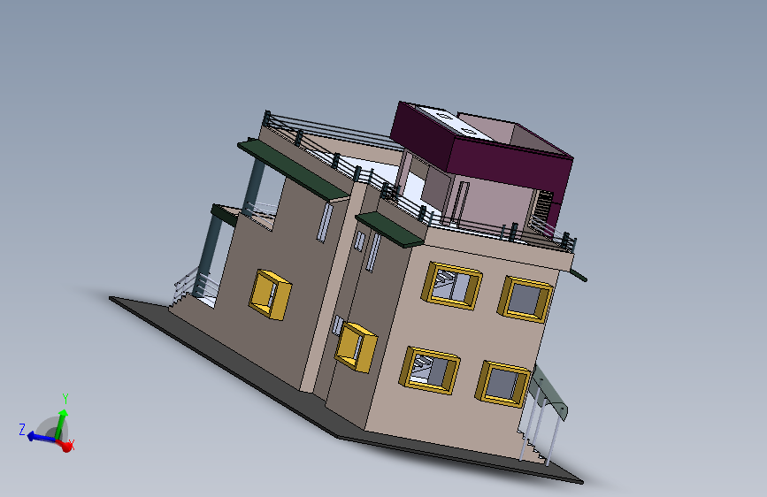 房屋_SOLIDWORKS 2017_模型图纸下载 – 懒石网