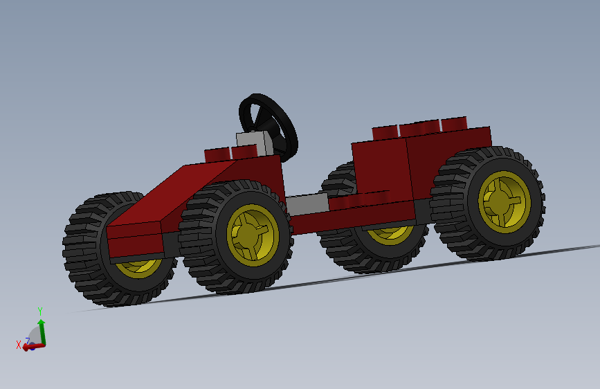 乐高玩具车 Solidworks 2014 模型图纸下载 懒石网