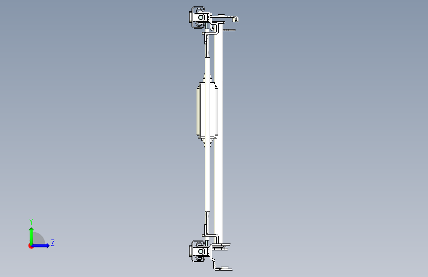 电动(宽型476mm)滑轨 左侧视图
