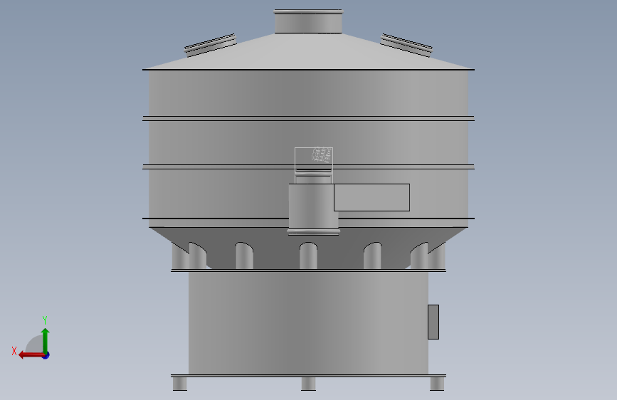 超声波振筛机 背面视图