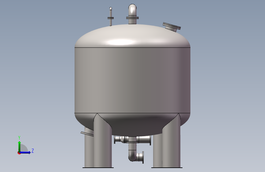 φ3200多介质过滤器 左侧视图