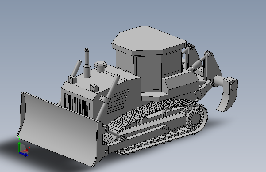 工程机械推土机三维SW模型