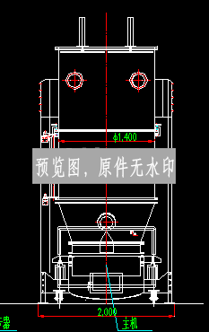 FL-200沸腾制粒干燥机CAD图纸