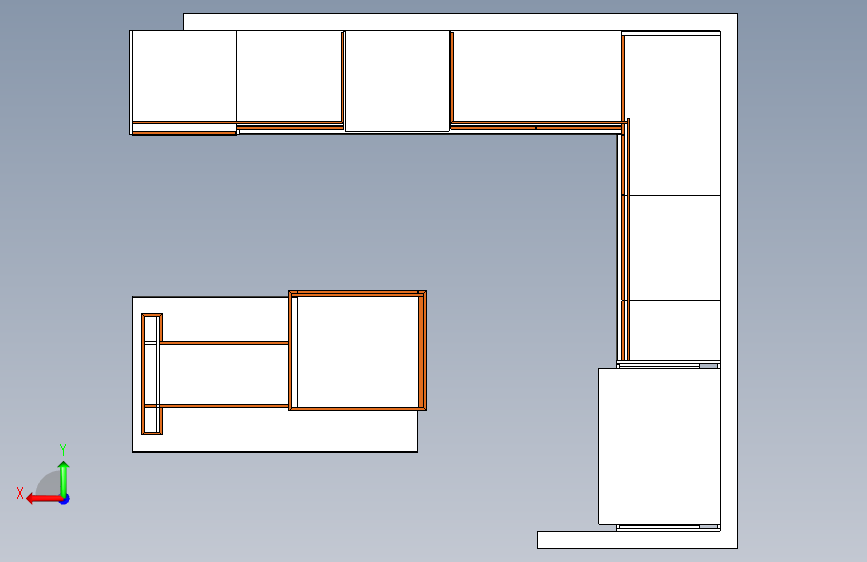 小屋厨房 背面视图