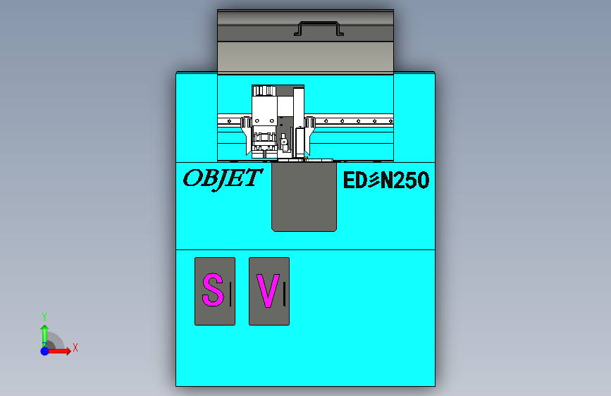 Objet——3D打印机 正面视图