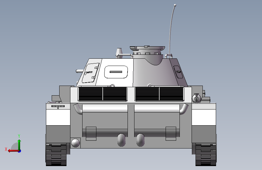 panzerⅢ轻型喷火坦克 背面视图