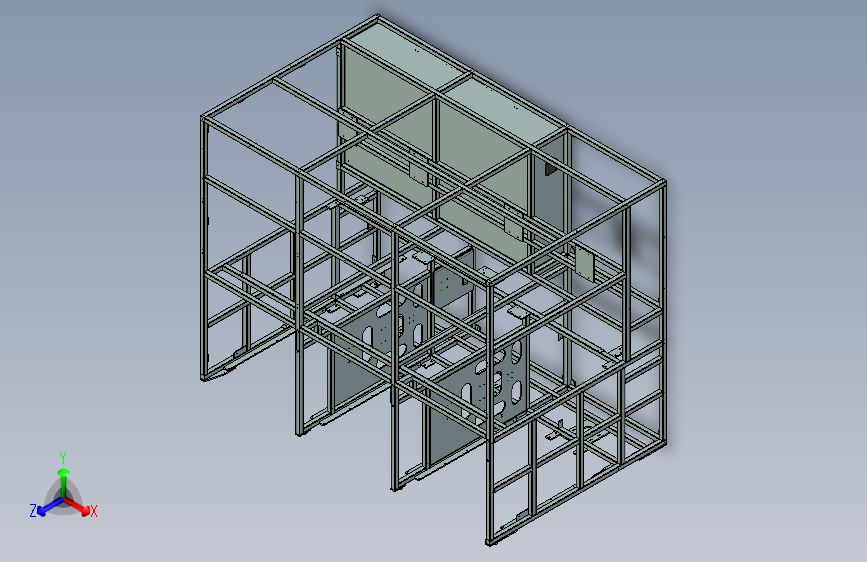 机械设备框架01-3d