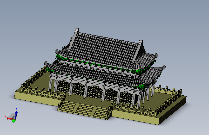 古建筑SW模型
