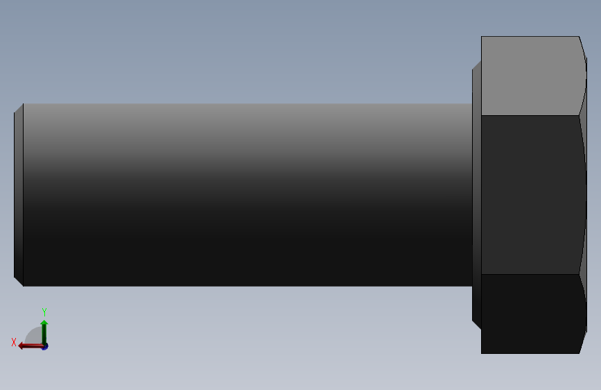 六角头螺栓M12×30 左侧视图