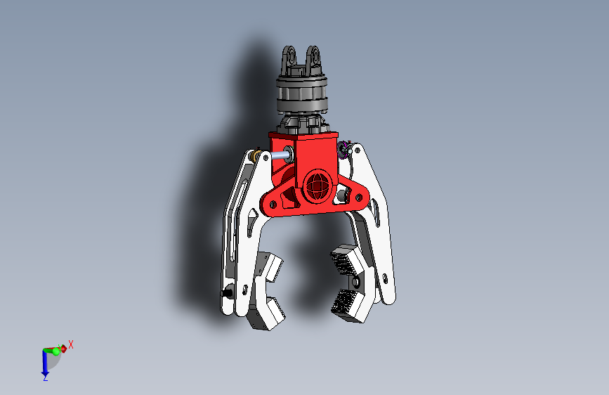 B41_重力管提升夹机械夹爪 主视图