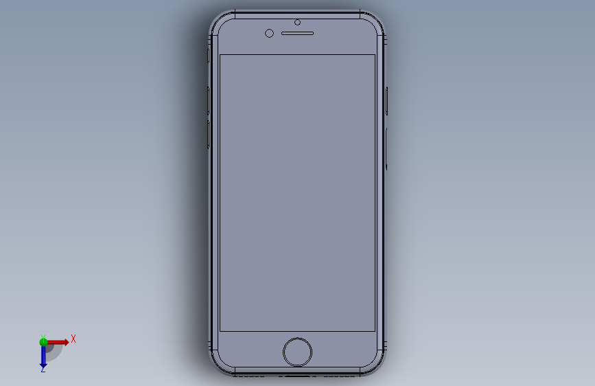 iphone8模型 俯视图