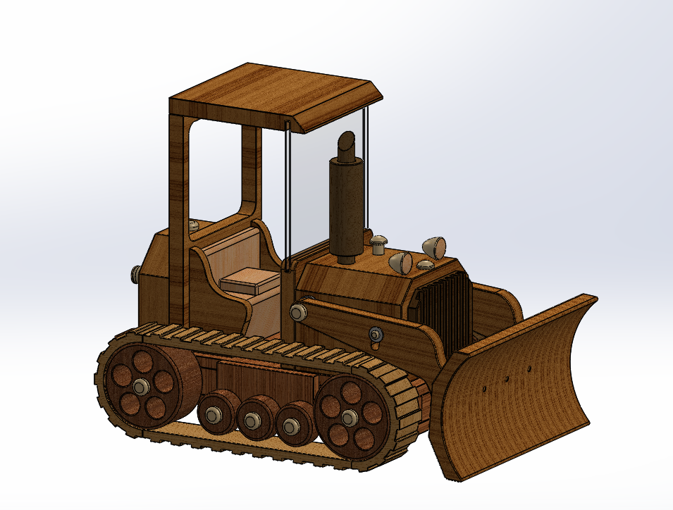 推土机木制玩具