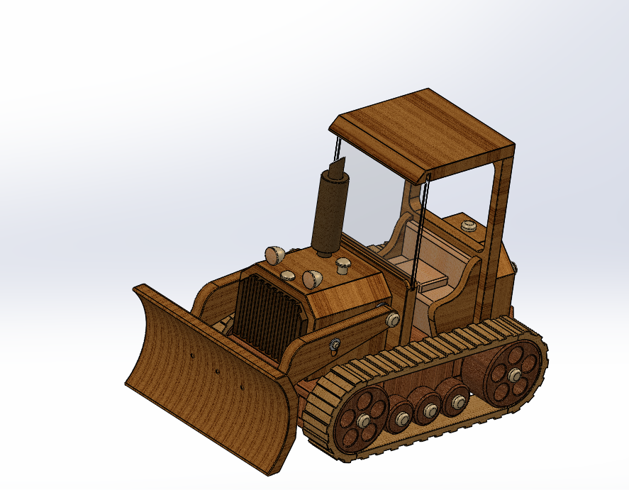 推土机木制玩具
