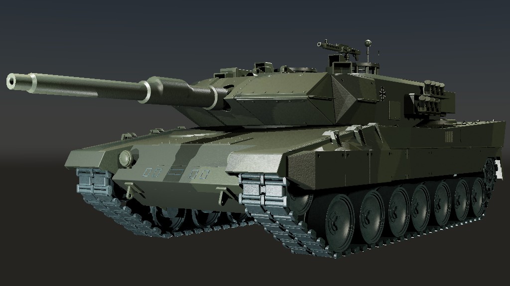豹2A7主战坦克精细建模AUTOCAD制作