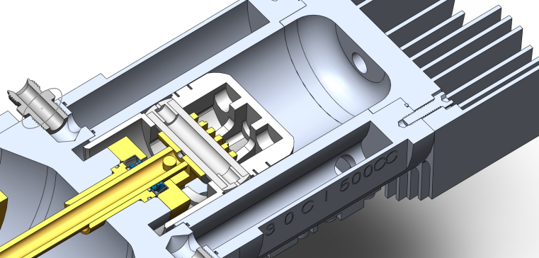 Bourke Engine 492 CC燃料活塞发动机3D数模图纸 Solidworks设计 附工程图