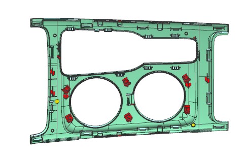 极冷极热汽车上盖板注塑模具
