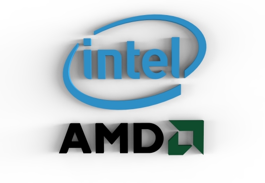 英特尔和AMD标志