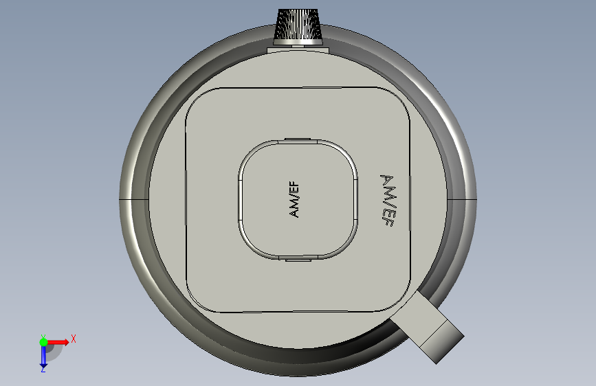 家用绞肉机的设计三维SW+CAD+说明书 俯视图