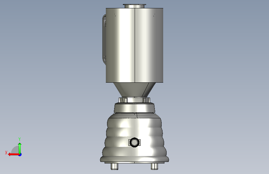 家用绞肉机的设计三维SW+CAD+说明书 背面视图