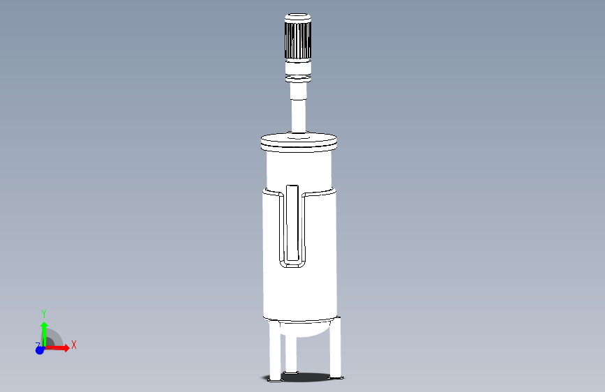 100L发酵罐建模三维SW模型