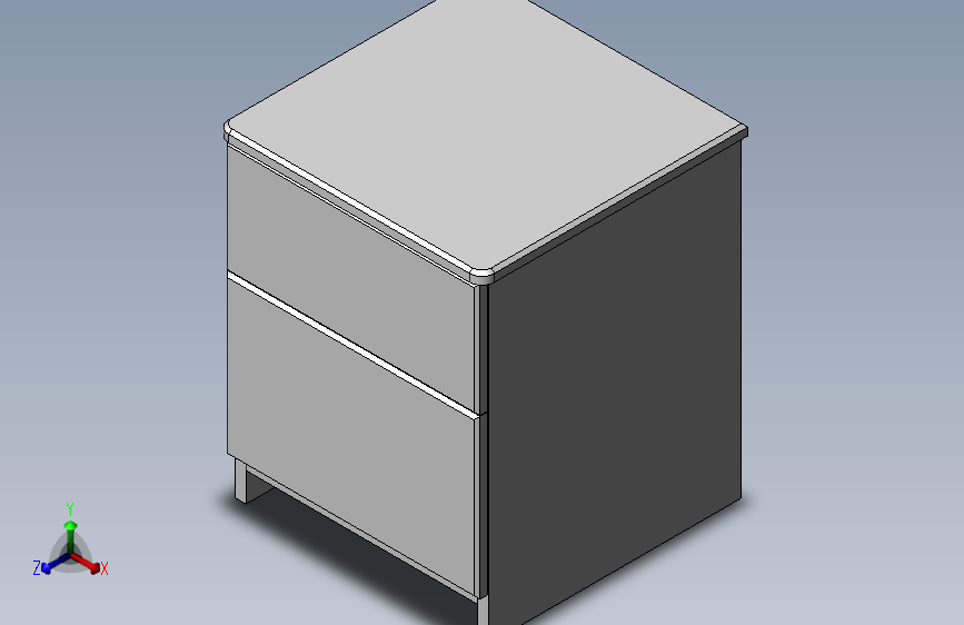 solidworks床头柜模型三维SW图