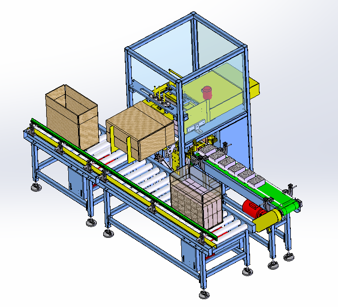 侧推式装箱机三维SW模型