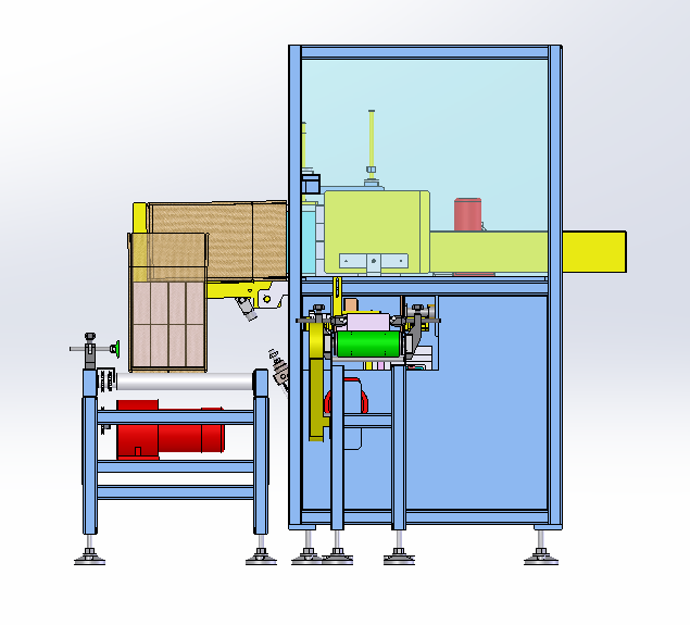 侧推式装箱机三维SW模型
