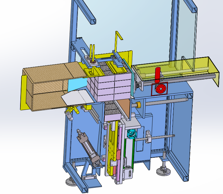侧推式装箱机三维SW模型