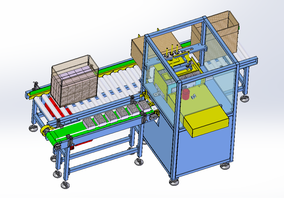 侧推式装箱机三维SW模型