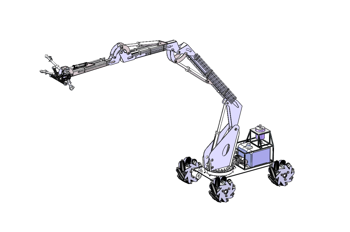 可移动果实授粉机机械臂设计(机械手机器人含三维SW模型+CAD图纸+说明书)