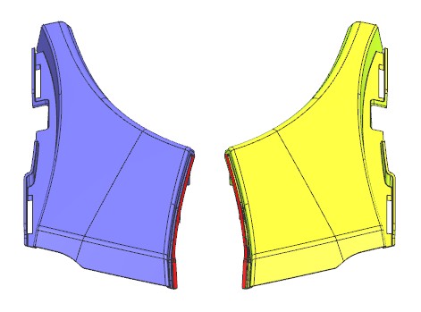 汽车仪表板左右装饰条注塑模具