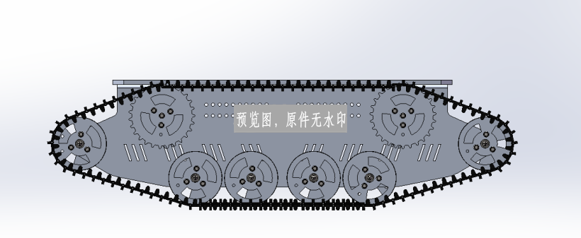 履带车底盘模型图SW三维