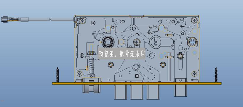 名门-6068电子锁体结构图三维模型