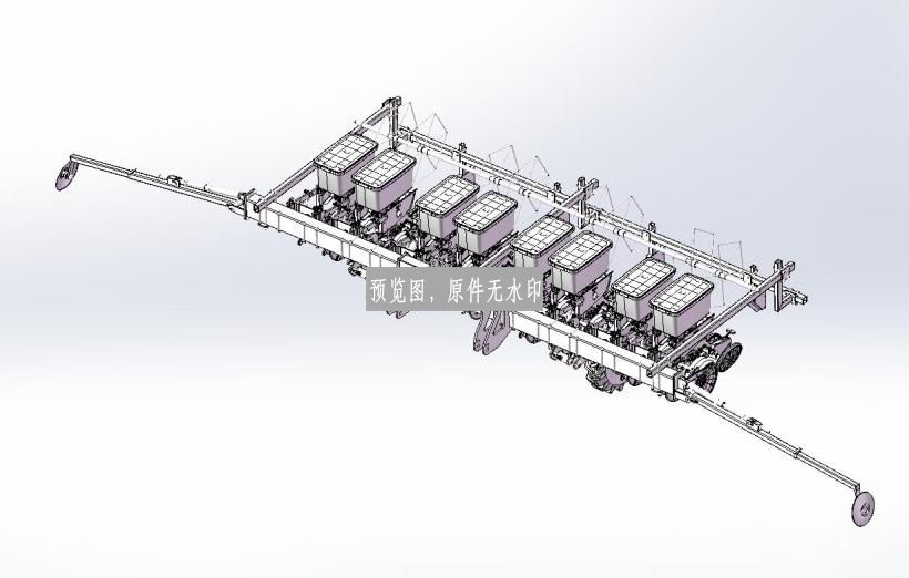 农机装备-八行播种机详细三维模型SW建模图纸