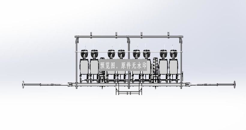 农机装备-八行播种机详细三维模型SW建模图纸
