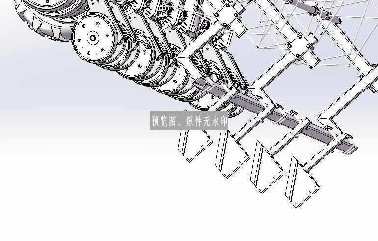 农机装备-八行播种机详细三维模型SW建模图纸