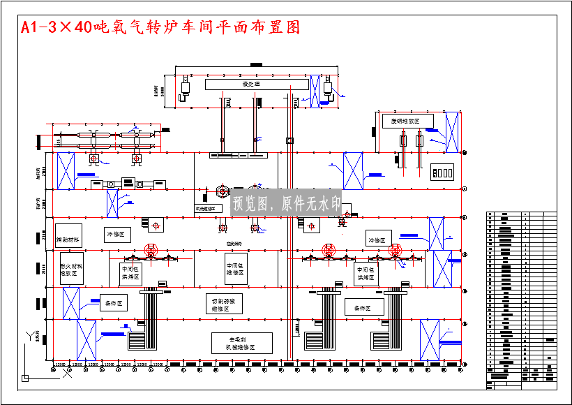 公称容量40t×3的氧气转炉炼钢车间设计
