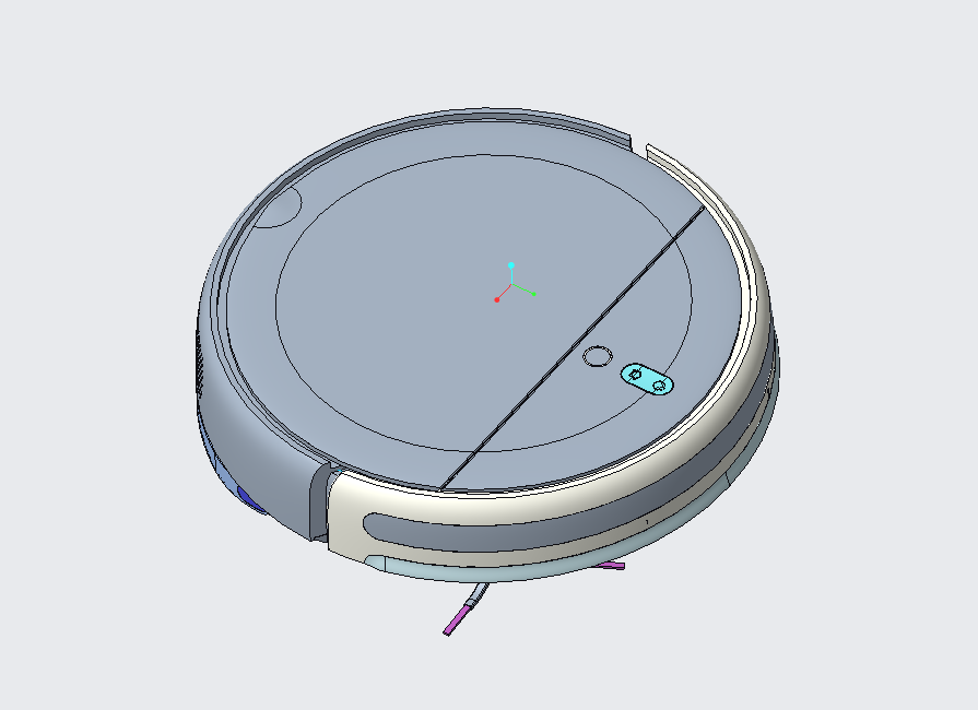 米家扫地机器人三维Creo模型