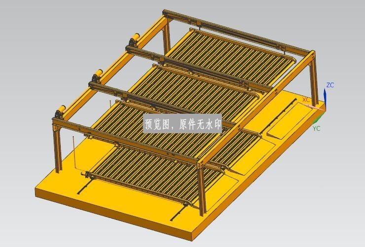 两层升降横移式立体车库三维UG模型