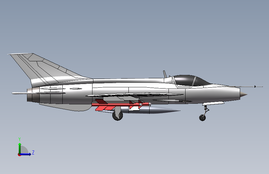 歼-7J-7MG歼击机 左侧视图