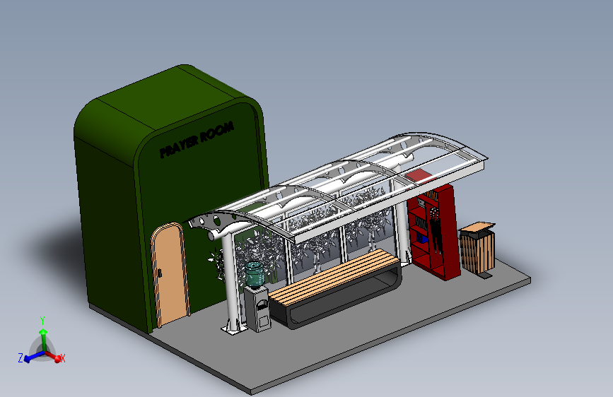 r候车亭简易模型
