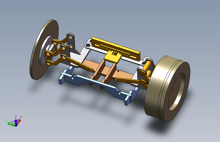 玩具车前轮转向系统设计三维sw模型 Solidworks 2020 模型图纸下载 懒石网