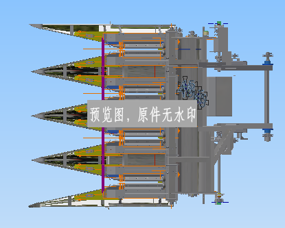 四行玉米收获机割台三维模型